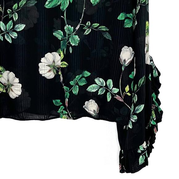 H&M Sheer Floral Boho Top Blouse‎ - Picture 4 of 9